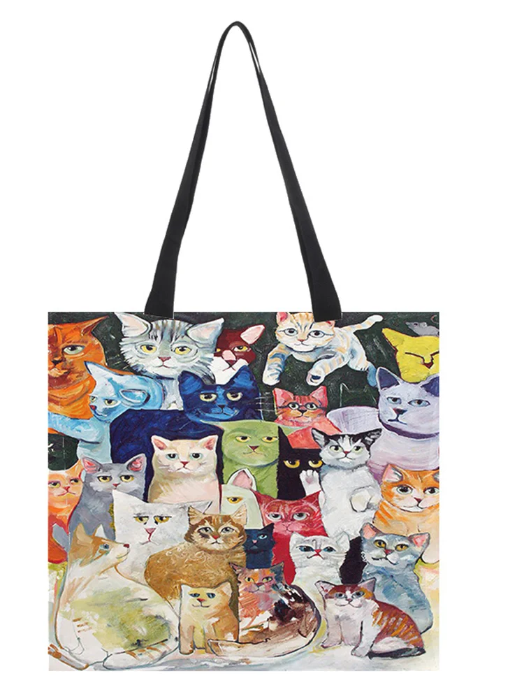 Lovely Cats Graphic Cloth Shoulder Bag