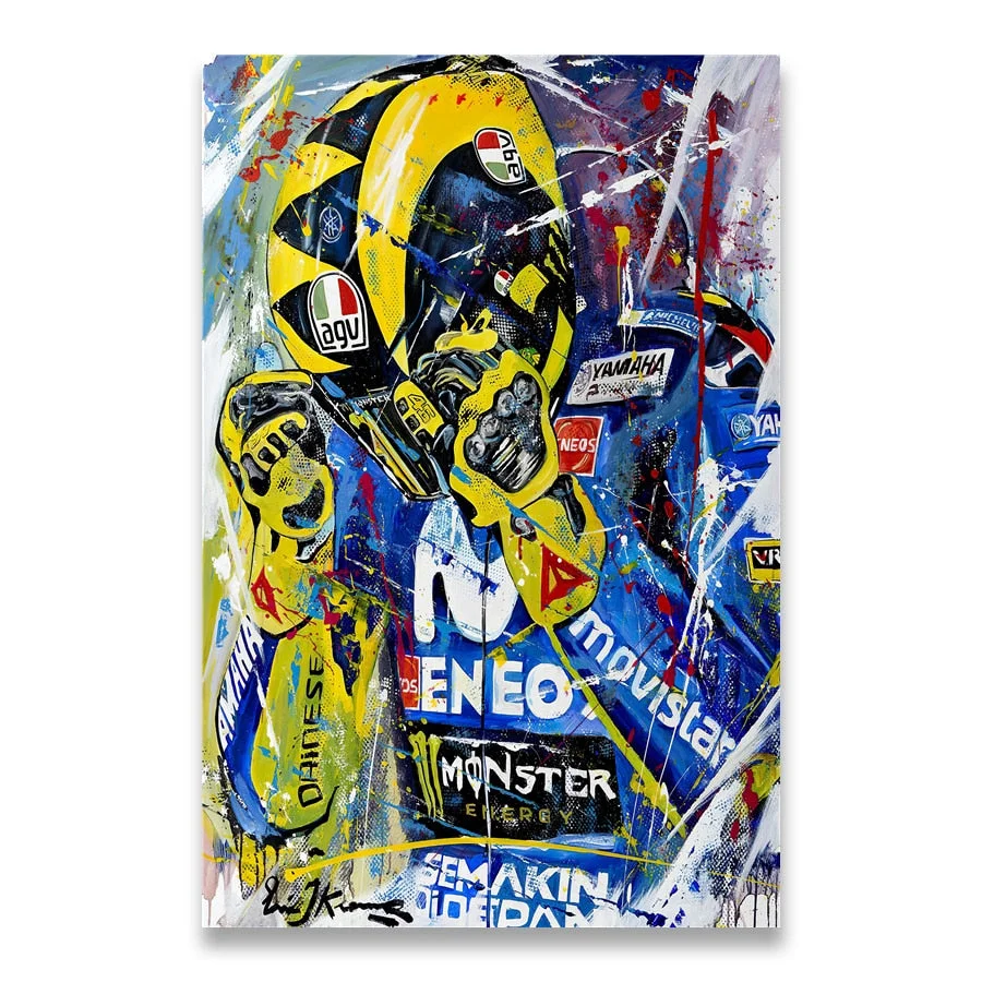 Abstract Oil Prints Poster Motorcycle Canvas Painting Posters Print Cuadros Wall Art Picture for Living Room Home Decoration