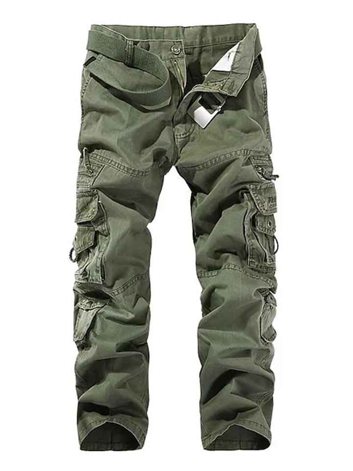 Men's Cargo Pants Trousers Tactical Work Pants Multi Pocket Straight ...