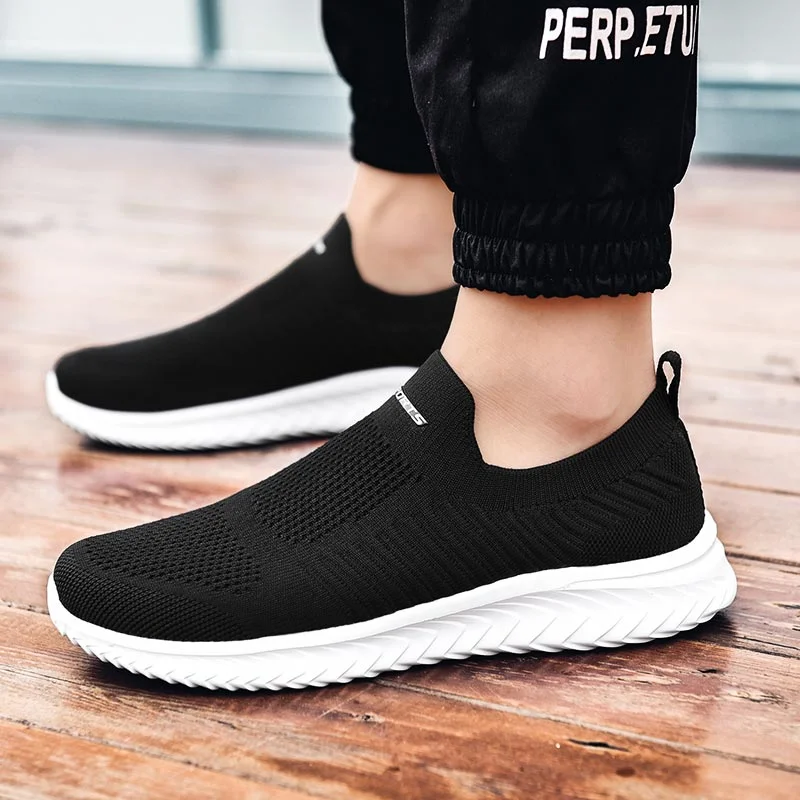 Plus Size Knitting Without Laces Socks Sneakers Man Sport Shoes Men Running Shoes for Men Men's Summer Sports Shoes Walk A-424