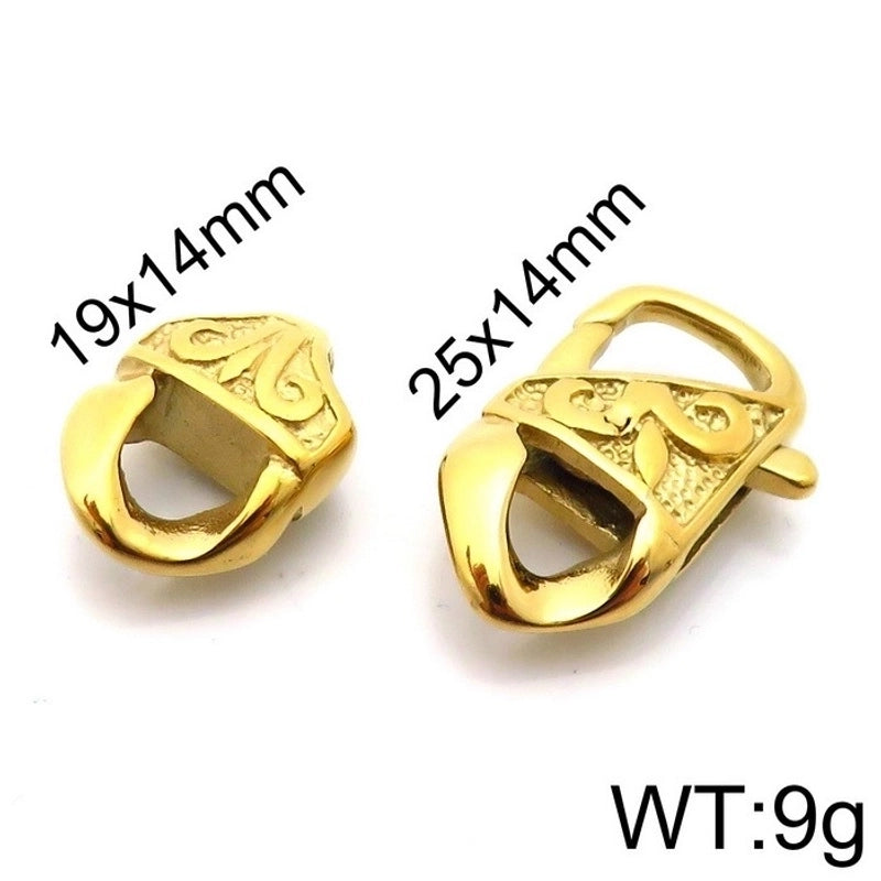 2 Pieces Stainless Steel 18K Gold Plated Solid Color Polished Connectors
