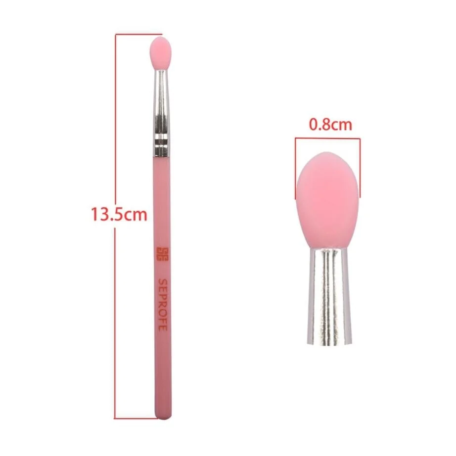 1pc Soft Silicone Eye Shadow Make up Brushes Metal Plastic Handle Mini Makeup Brush Convenient and Clean