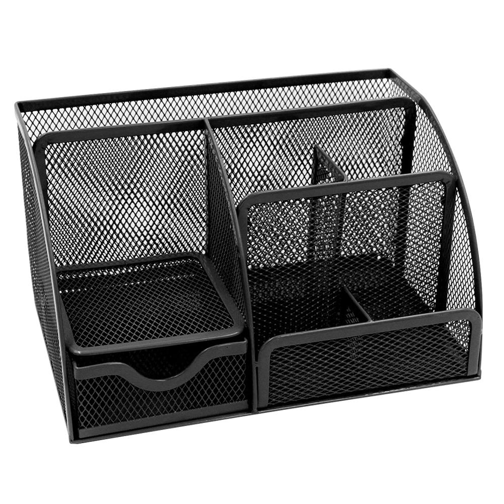 

9 Grids Multi-function Desk Organizer Mesh School Office Stationery Storage, Black, 501 Original