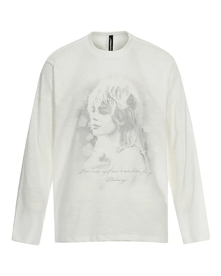 Men's Graphic Print Long Sleeve Tee in Soft Cotton