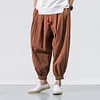 Gioiacombo™ Pantaloni casual larghi in cotone e lino