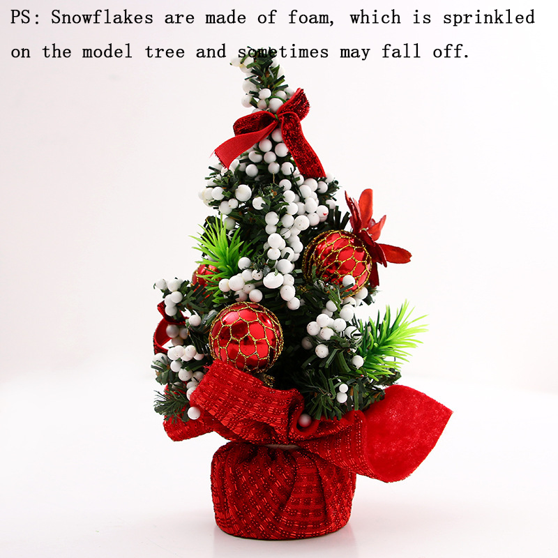 1pc Mini Christmas Tree Decoration, Desktop & Tabletop Fake Christmas Tree Ornament For Dining Room & Living Room, Holiday Home Decor