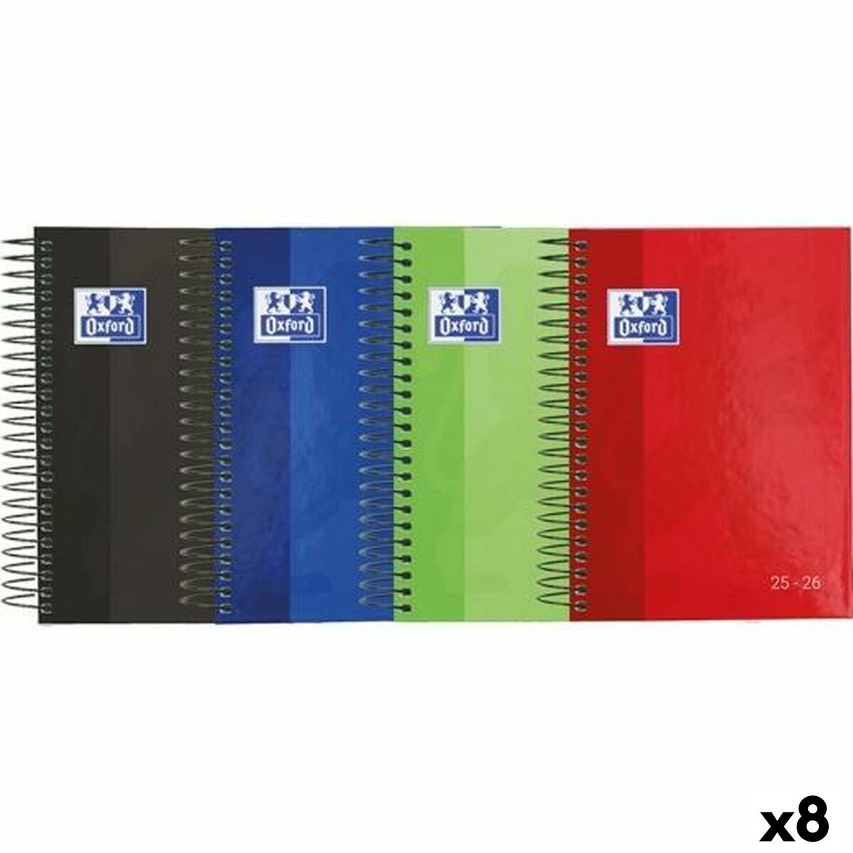 Diary Oxford 1/8 12 x 18 cm 2025-2026 (8 Units)