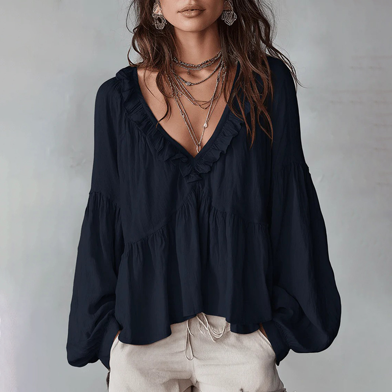 Women's Retro Fungus Puff Sleeve Shirt elevenforest