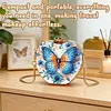Papillon, un carton carton en acrylique en acrylique en amour en style maison, portefeuille avec cha&icirc;ne avec une petite croix en forme de diamant pour