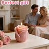 Rose Bud Candle Silicone Mould DIY Flower Aromatherapy Candle Mould Reusable Handmade Soap Silicone Moulds for Valentines Day Wedding Handicraft Souvenir (Valentine Day A)