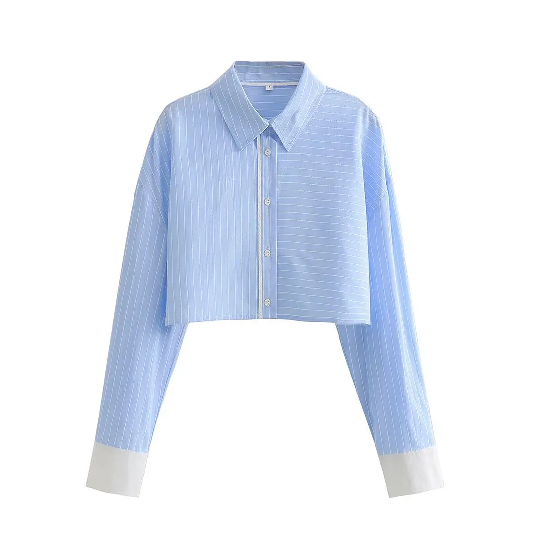 Nigikala Nigikala Summer New Women's Wear In Fashion Hit-Colored Striped Short Shirt + Shorts Two-Piece Set A19697