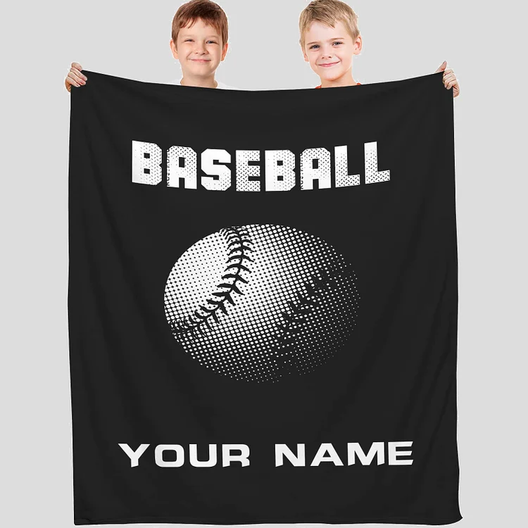 Personalized Baseball Blanket for Comfort & Unique| BKKid175