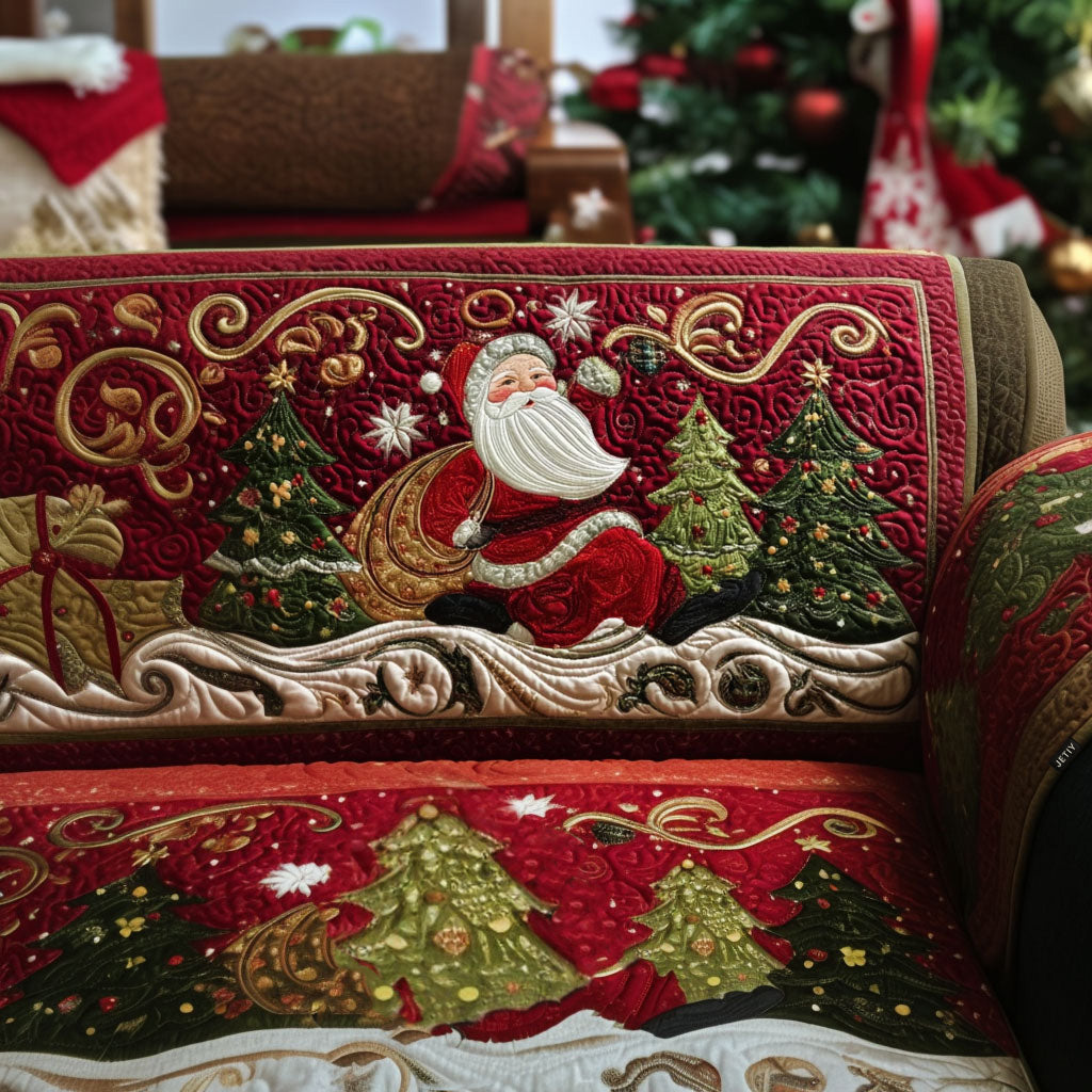 Holiday Hearthlight Quilted Sofa Cover NCU0PT9802 everthome