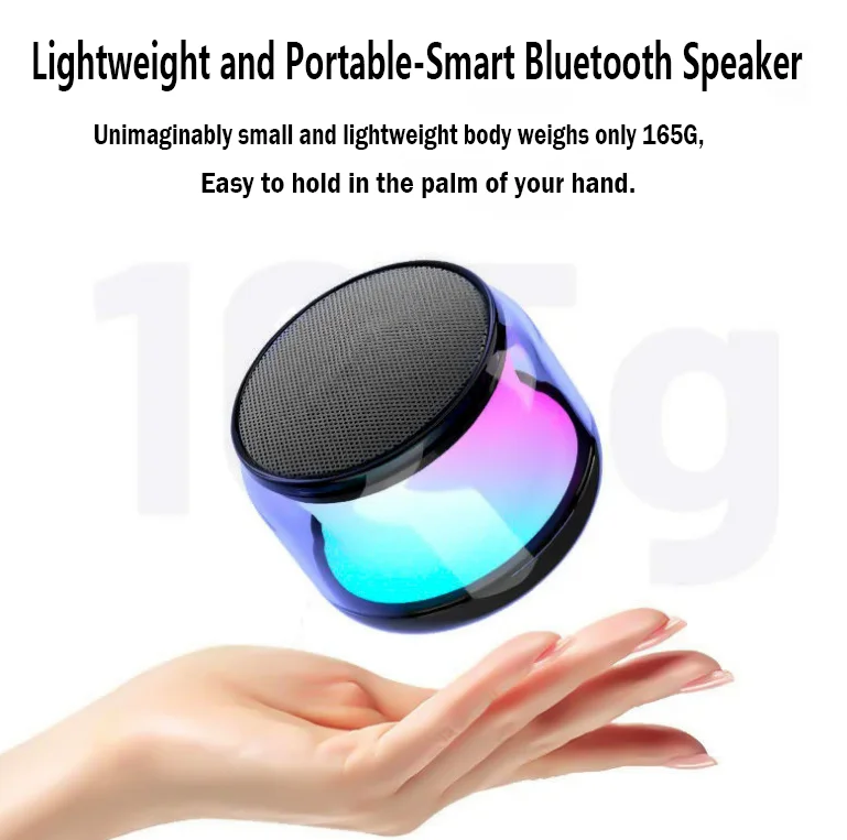 Colorful sci-fi multi-function bluetooth speaker wireless portable colorful mini duplex bluetooth small audio