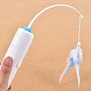 Nice Quality Pet Cat Electric Toy Automatic Interactive Funny Game Stick Feather Tumbler Toys 360 Degree Rotation Cat Supplies