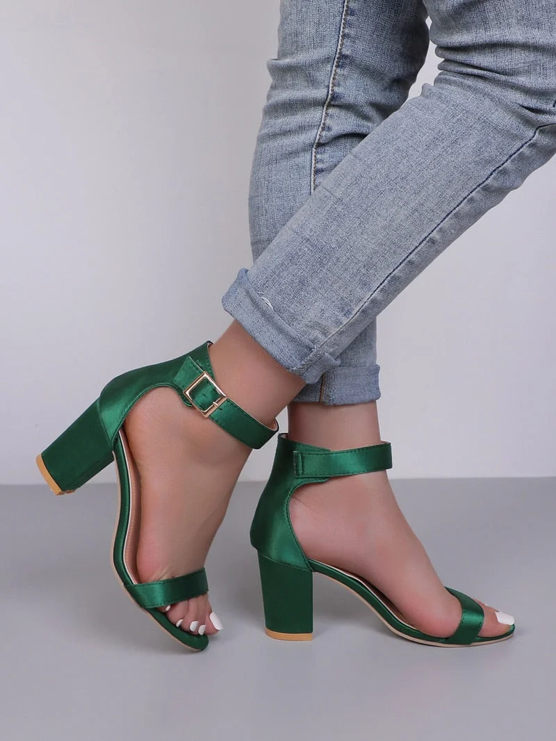 Hottest Women Fashion Open Toe Suede Leather High Platform Chunky Heel Sandals Orange Pink Red Thick High Heel Sandals Heels