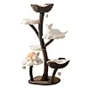 [US Local Warehouse] 59In Flower Shaped Cats Tree with Scratching Posts Unique Nest Jumping Platform Tower Dtachable Multi Level Pets Furniture for Large & Multi-Cat Homes
