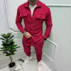 Men's Slim Fit Fashion Jacket Set