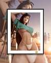 Beach Version Tifa Lockhart Decorative Painting - (FF7) Final Fantasy VII - H-TWO Studio