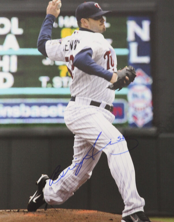 Brian Duensing MN Minnesota Twins Auto Signed 11x14 Photo Poster painting COA GFA