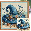 Beach Witch Hat-14CT Stamped Cross Stitch 40*40cm tapestrymarket