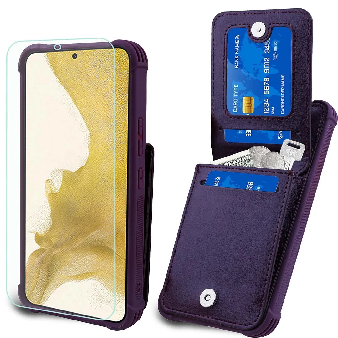 VANAVAGY Wallet Case for Galaxy S23 5G