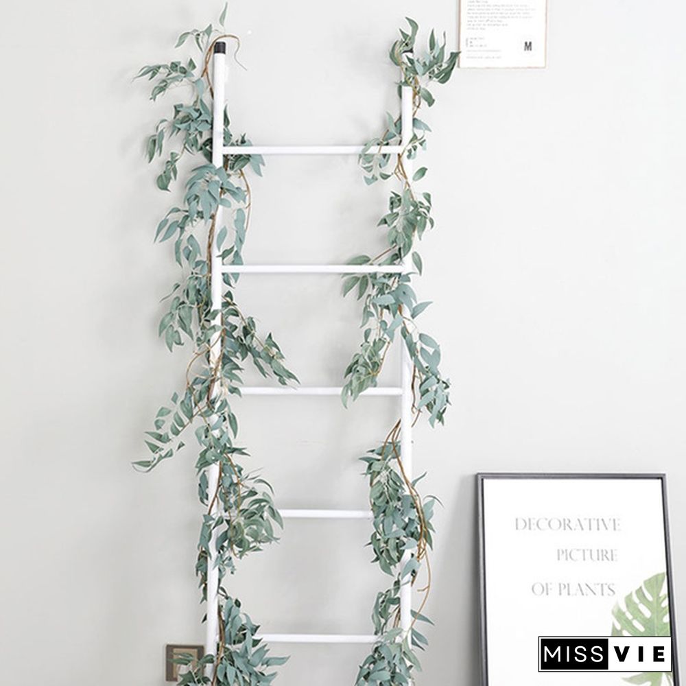 170/100 cm Artificial Willow Leaves Garland Faux Wreath Wedding Backdrop Home Wall Decor 10/8/5/4/2/1 pcs