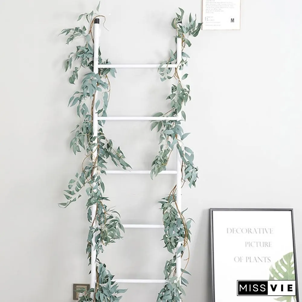170/100 cm Artificial Willow Leaves Garland Faux Wreath Wedding Backdrop Home Wall Decor 10/8/5/4/2/1 pcs