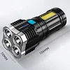 IPX4 Waterproof Torch Light with 4 Modes with COB Work Light for Hiking Camping