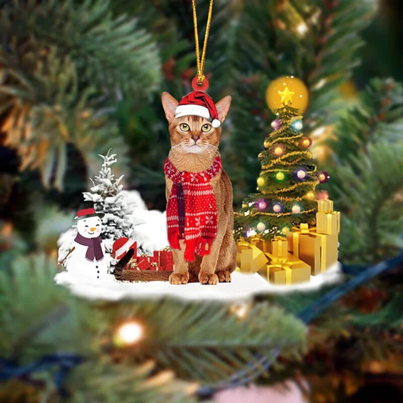 VigorDaily Abyssinian Cat Christmas Ornament SM137