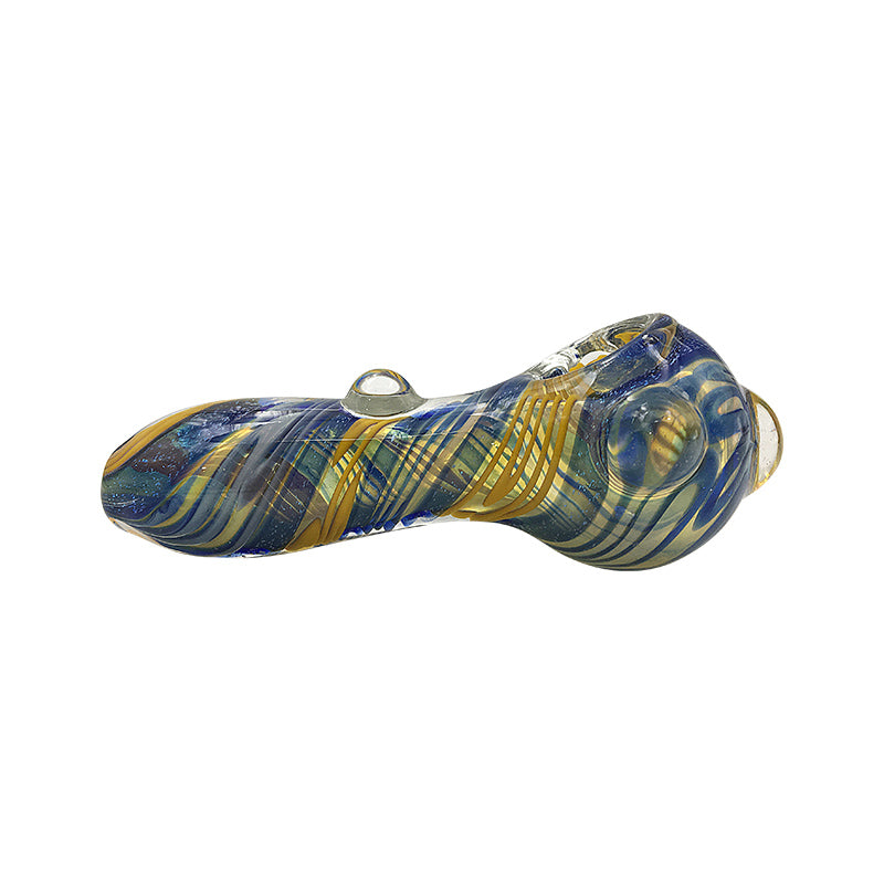 Hot Sales Mixed Color Spoon Hand Glass Tobacco Pipe Smoking Pocket