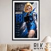 Profile Android 18 Lazuli Decorative Painting - Dragon Ball - BLK Studio