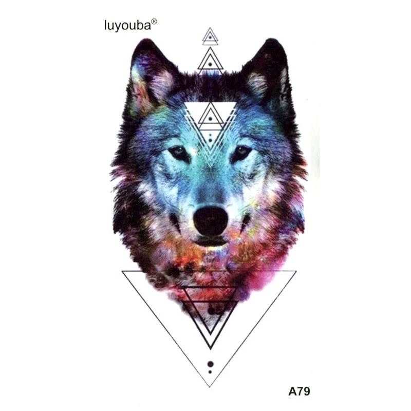 Wolf Temporary Tattoo Sticker Fake Tattoo Body Art Henna Tatoo Stickers Tattoo waterproof tattoo Men