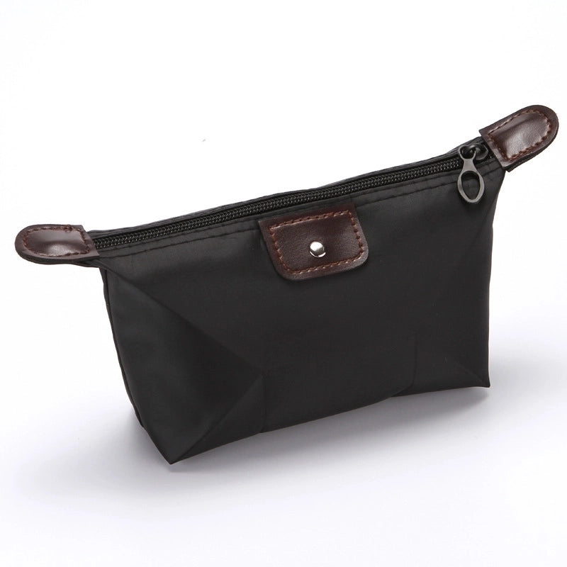 Women’s Medium All Seasons Nylon Solid Color Basic Dumpling Shape Zipper Cloud Shape Bag Cosmetic Bag