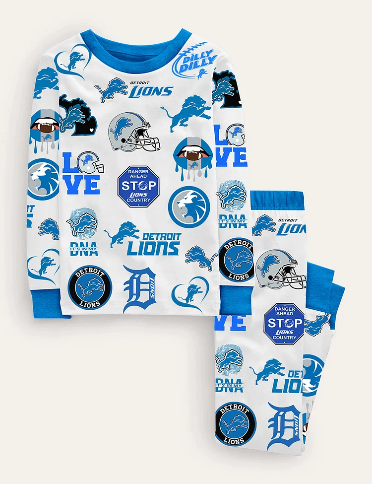 Kid's Lions Football Pajama Set