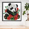 Panda avec rose-peinture diamant en forme spéciale-30 * 30cm