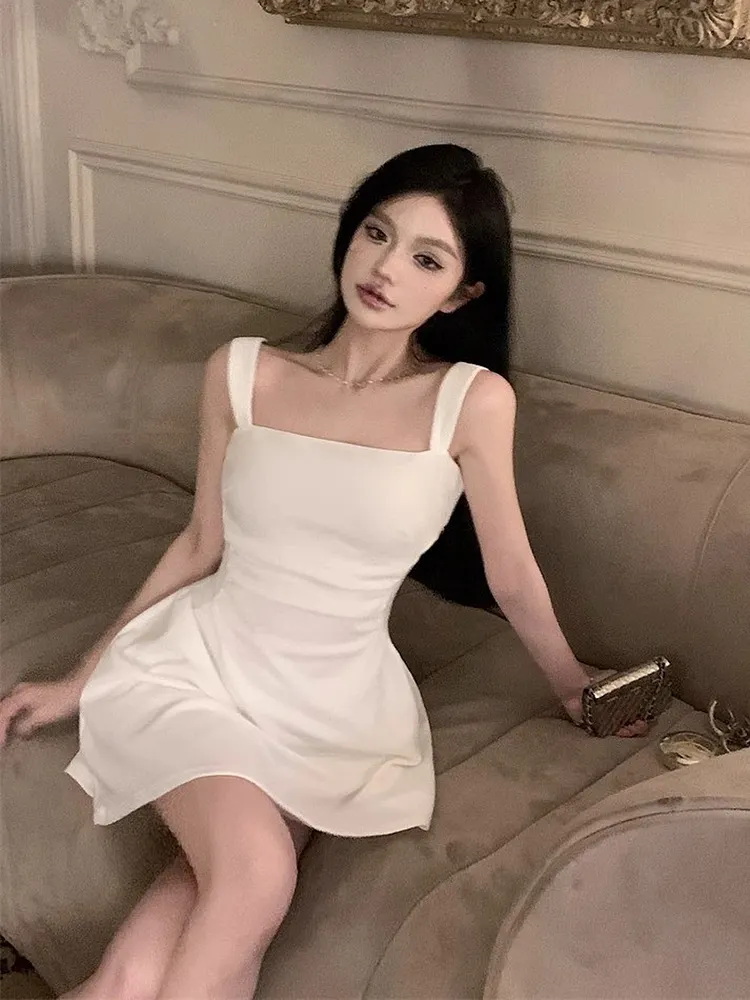 Spring Summer Floral Mini Dress for Women A - Line Fit with Waist Tie