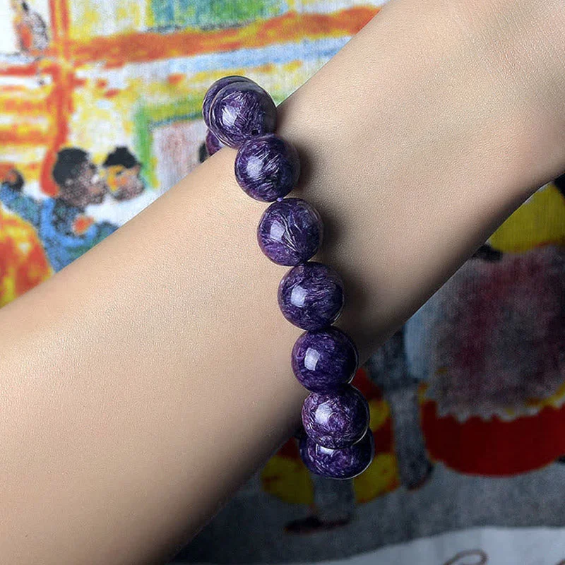 Natural Amethyst Crystal Meditation Balance Bracelet