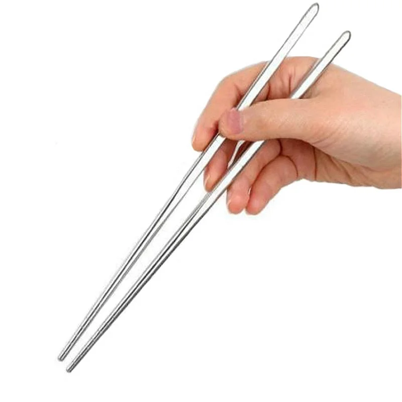 SUEF HOT NEW 1 Pair Stainless and Bamboo Chopsticks Laser Engraving Patterns Food Sticks Portable Reusable Chopstick Sushi @1