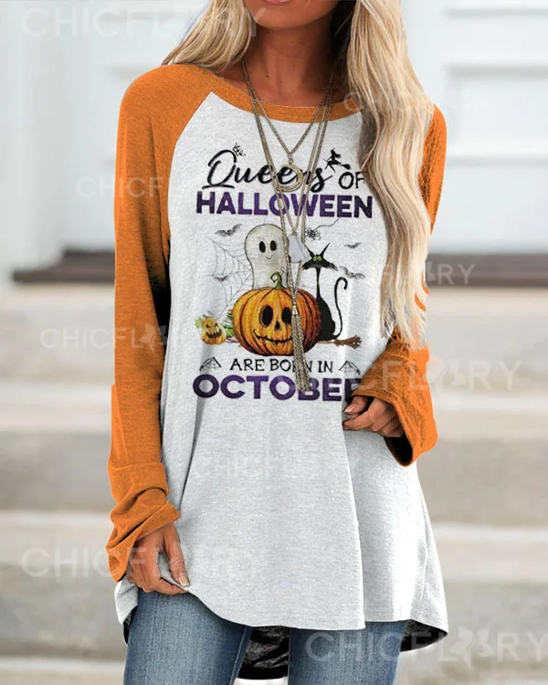 October Classic  Loose Long Sleeve Top