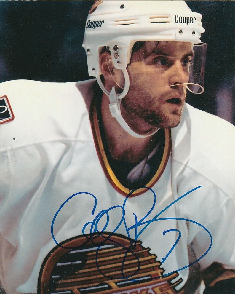 CLIFF RONNING SIGNED VANCOUVER CANUCKS 8x10 Photo Poster painting #1 Autograph