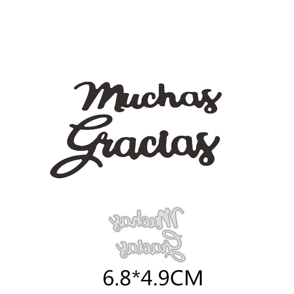 Various Spain Words Dies Cut Metal Stencil Template for DIY Embossing Paper Photo Album Gift Greeting Cards Making New Arrival