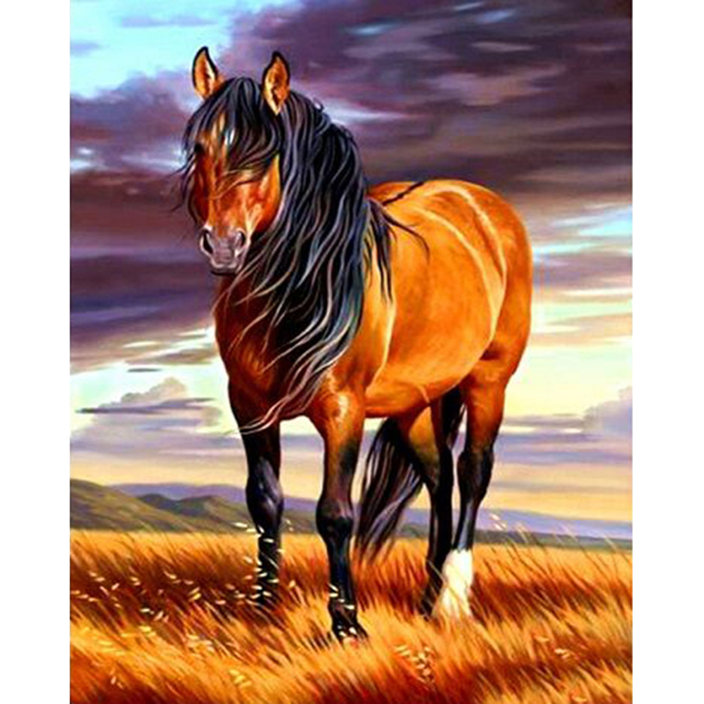 

Horse - 11CT Stamped Cross Stitch - 40*50CM, 501 Original