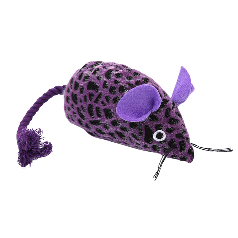 

Cute Pet Simulation Mouse Molar Doll Cat Interactive Plush Teaser Toys, Purple, 501 Original