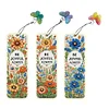 (US Only)3Pcs Flower DIY Irregular Shaped Diamonds Diamond Art Bookmark for Book Lovers