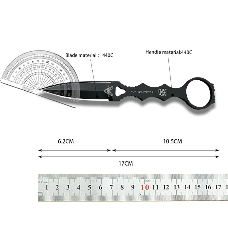 Bm Butterfly  Outdoor Survival Small Straight Knife High Hardness Edc Portable Mini Knife Hiking Self-Defense Knife