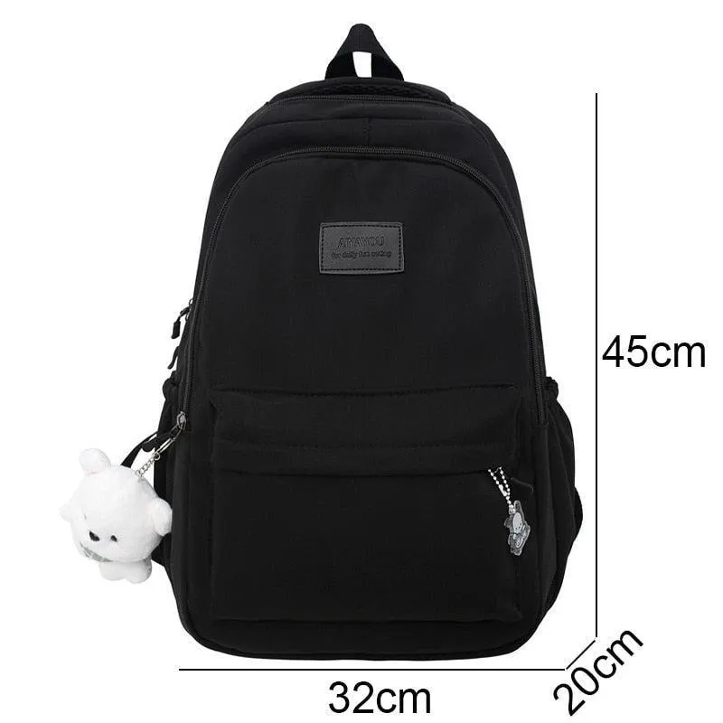 Brownm Girl Waterproof School Backpack