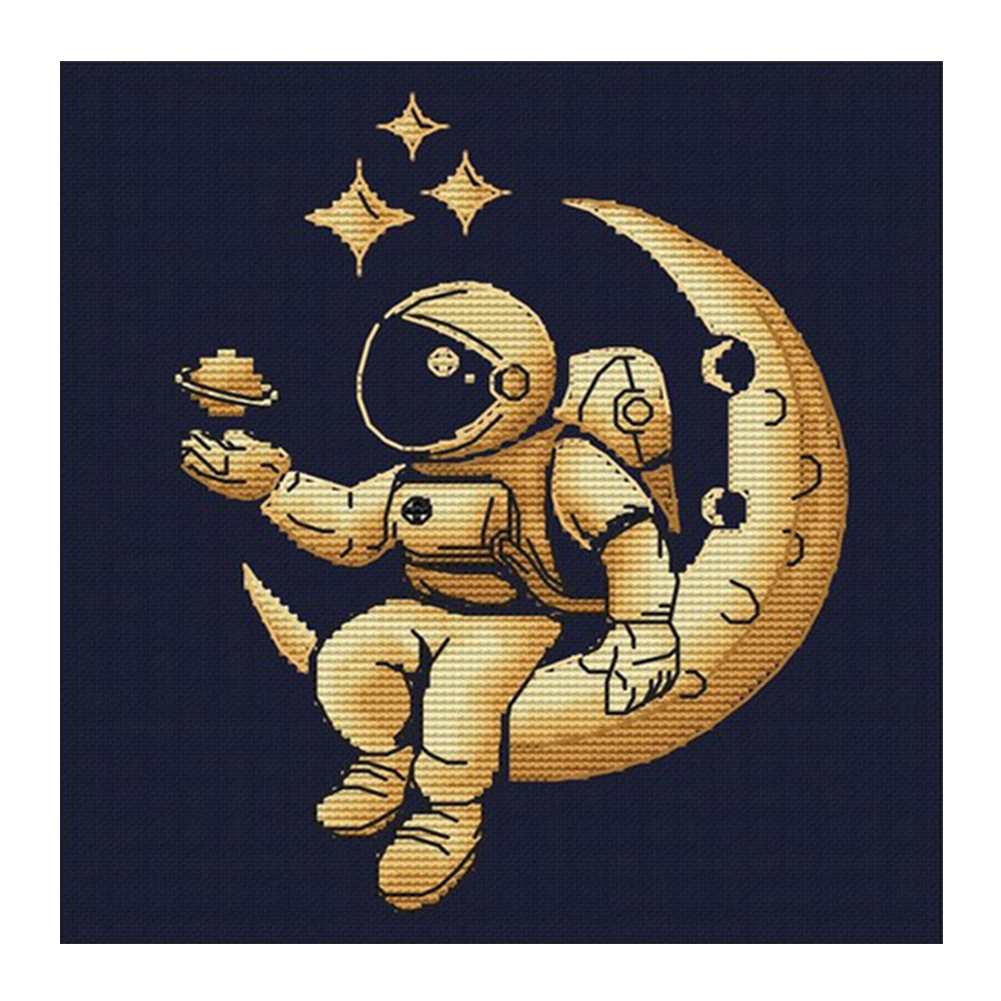 

Astronaut - 11CT Stamped Cross Stitch - 40*40CM, 501 Original