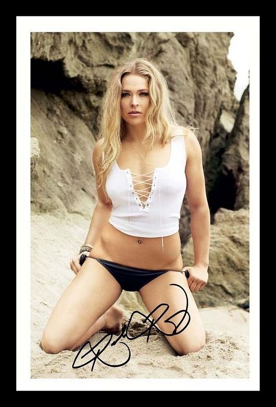 Ronda Rousey Autograph Signed & Framed Photo Poster painting 11