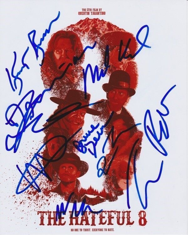 THE HATEFUL 8 signed autographed CAST Photo Poster painting RARE Kurt Quentin Harvey Bruce + 5